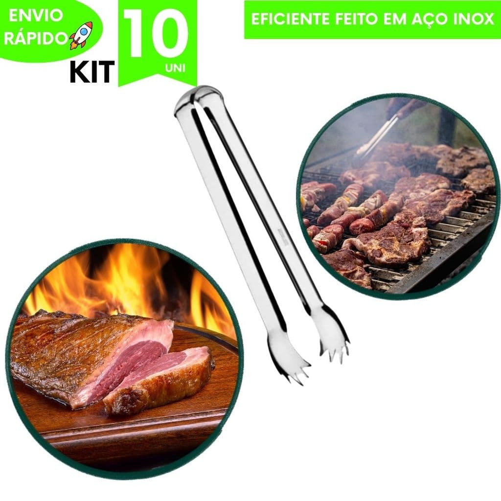 Garra Pinça Gourmet Linha Premium Pontas Serrilhadas Pinça Culinária Drinks Churrascos Higiênico Restaurantes Multiuso