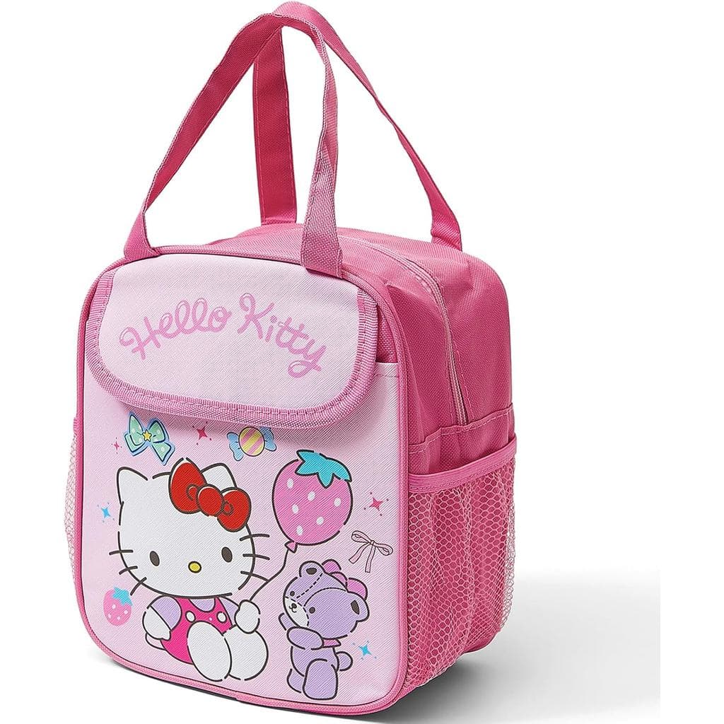 Bolsa térmica para almoço com estampa de desenho animado, lancheira térmica reutilizável, bolsa para almoço à prova de v