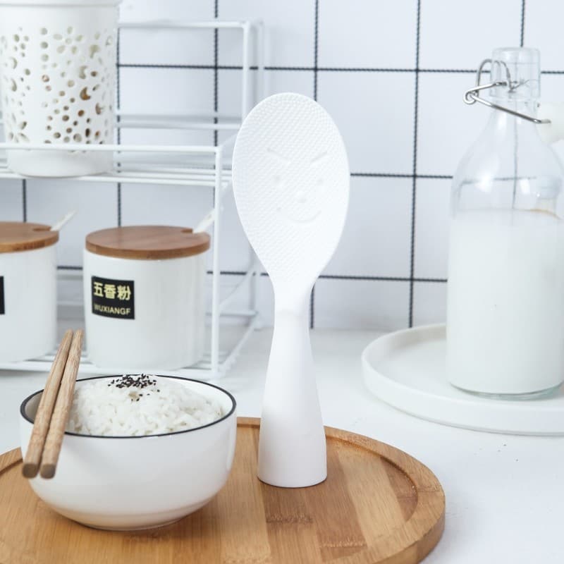 K KM criativo vertical antiaderente colher de arroz dos desenhos animados casa bonito colher de arroz do bebê criativo S