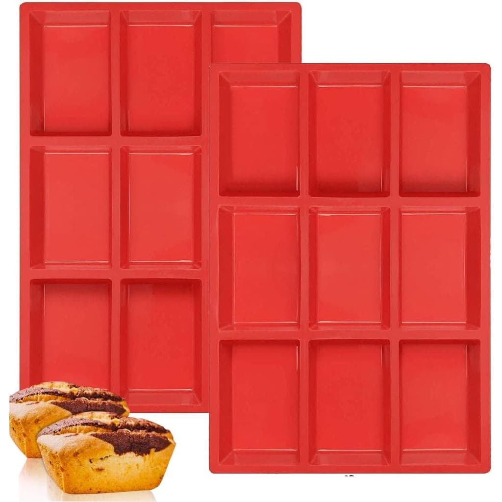 Forma de Silicone para Mini Pães, Forma Antiaderente para Pão, Molde de Silicone com 9 Cavidades para Assar Mini Pães, B