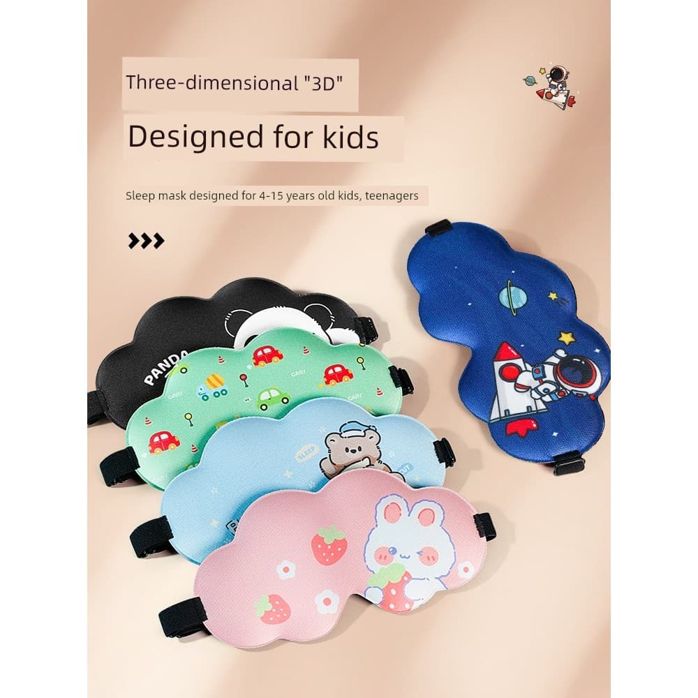 Máscara de olho infantil do ensino fundamental sono dedicado 3d tridimensional cochilo sombreamento meninos meninas cria