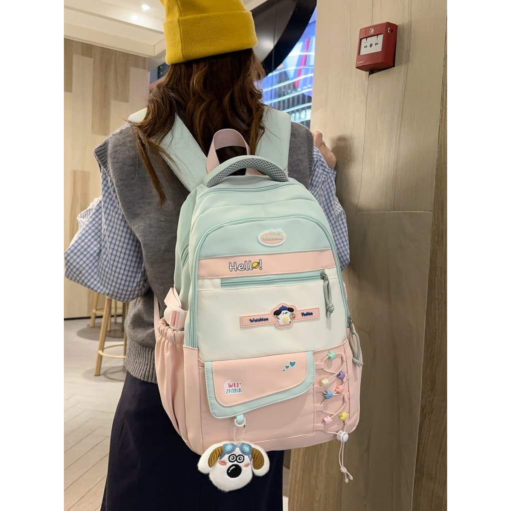 Mochila escolar para meninas, estudantes do ensino fundamental de três a quinta série, seis meninas, grande capacidade,