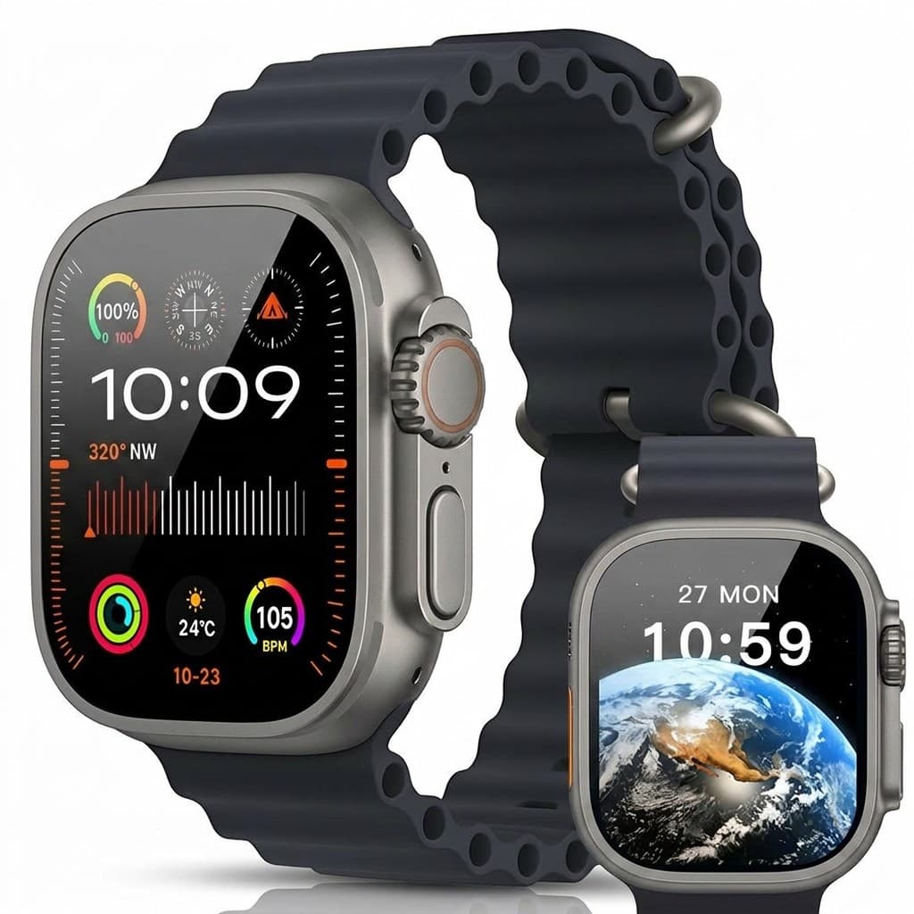 Smartwatch Microwear U9s 49mm Serie 9 Ultra NFC Chamadas Bluetooth Monitor De Saude Inteligente