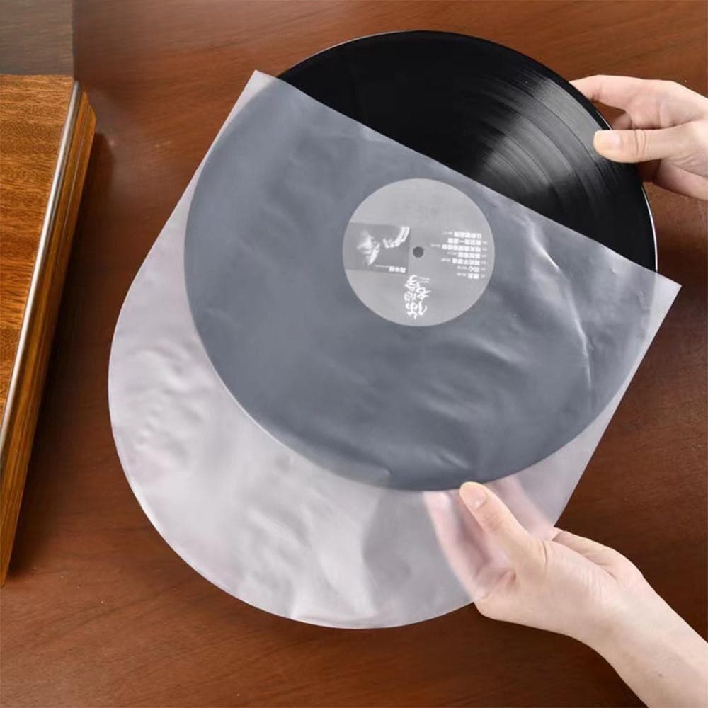 50 Peças Protetores de Discos de Vinil LP de 7/10/12 Polegadas, Sacos Plásticos Antiestáticos, Capas Internas e Externas