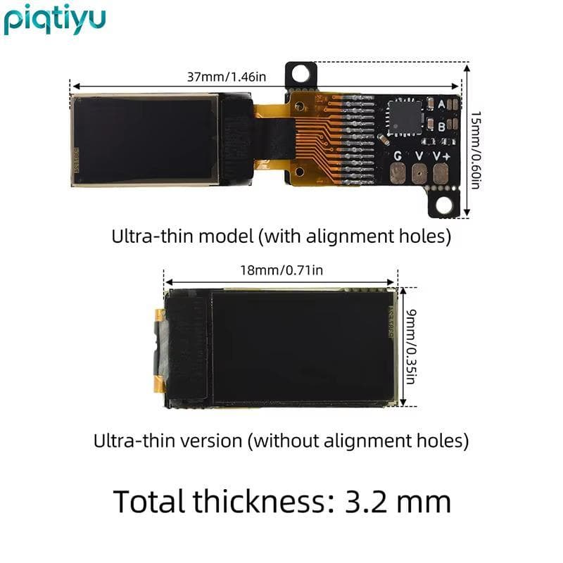 PIQTI Voltímetro Digital OLED De 0.5 Polegadas 0-30V De Alta Precisão Ultrafina