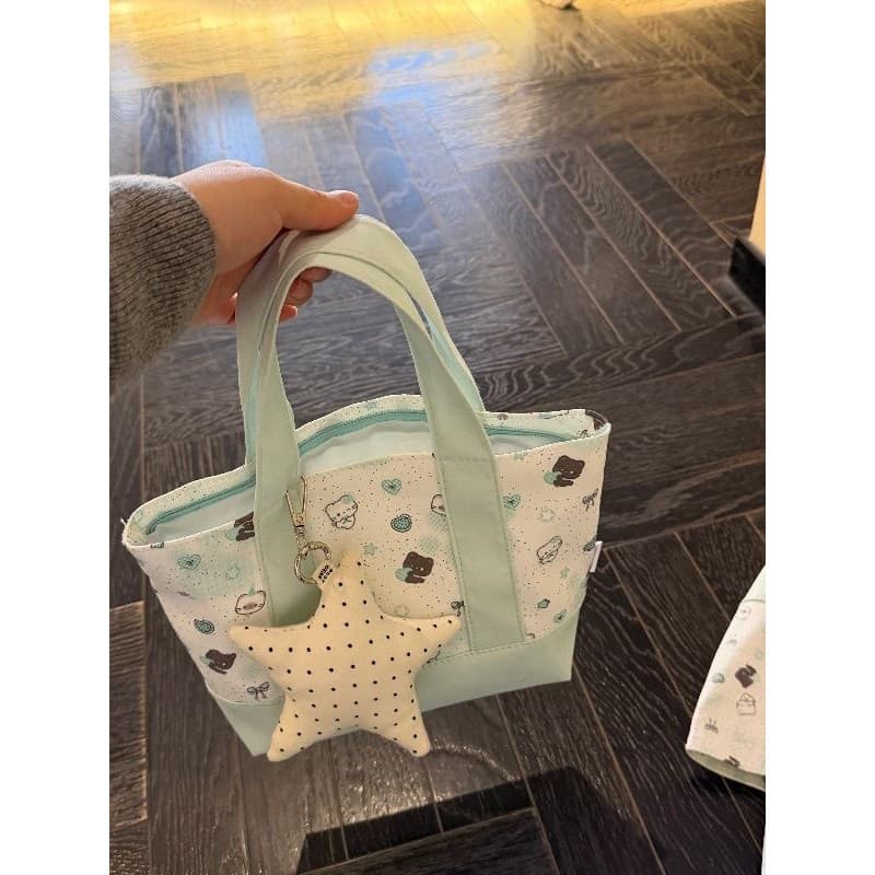 Japonês bidimensional ins estilo dos desenhos animados bolsa de lona estudante do sexo feminino grande capacidade portát
