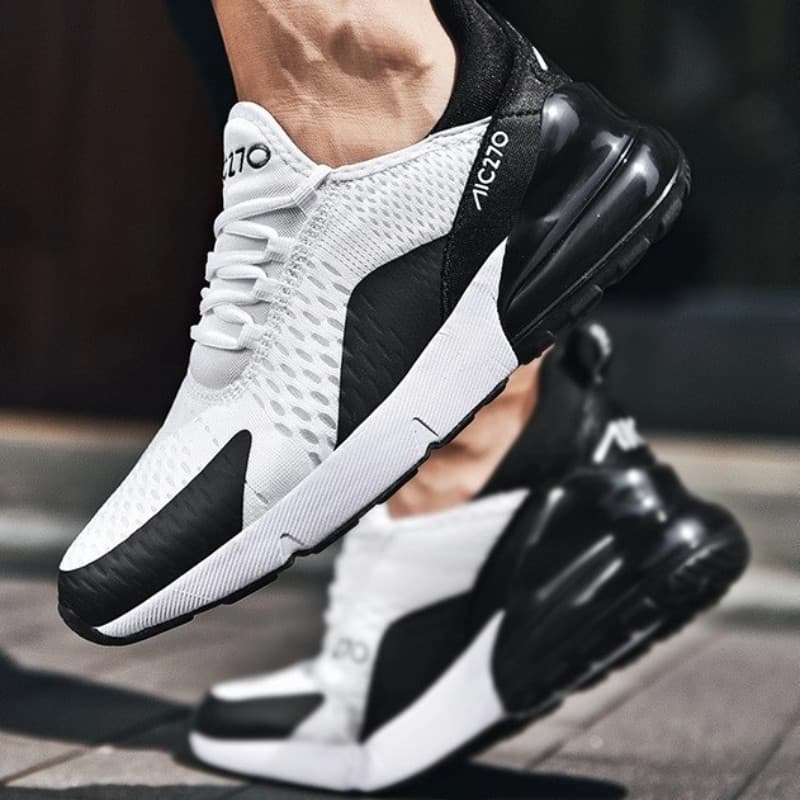 Novos Sapatos Grandes Com Amortecimento De Ar De Comprimento Total , Tênis De Corrida Absorção De Choque