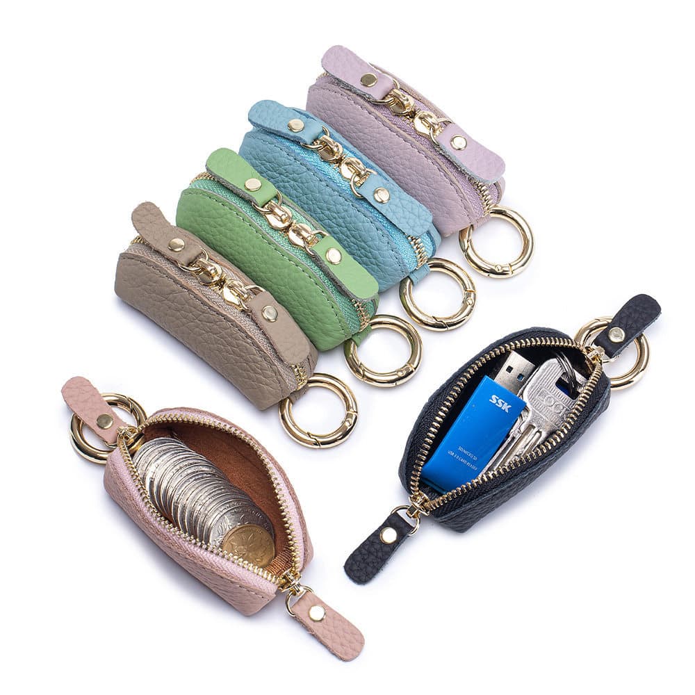 carteira masculina com ziper carteira masculina Novo estilo japonês pequeno couro com zíper moeda saco chaveiro saco de
