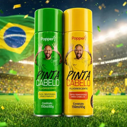 Kit 2 Tinta Spray Copa Cabelos Temporária Lavável Neymar