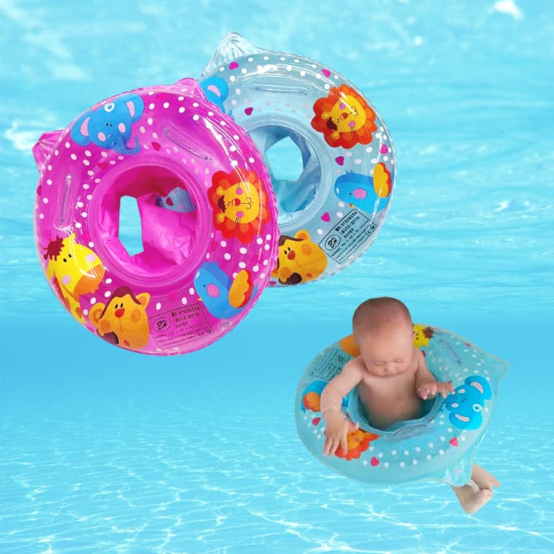 Anel De Natação Flutuante De Assento De Bebê De Segurança Com Alça Dupla Inflável