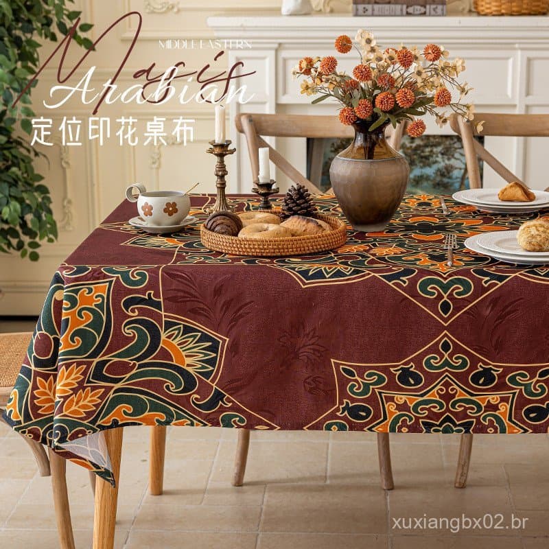 Toalha de mesa jacquard, anti-rugas, espessada, para uso doméstico, restaurante e cobertura de mesa de centro.