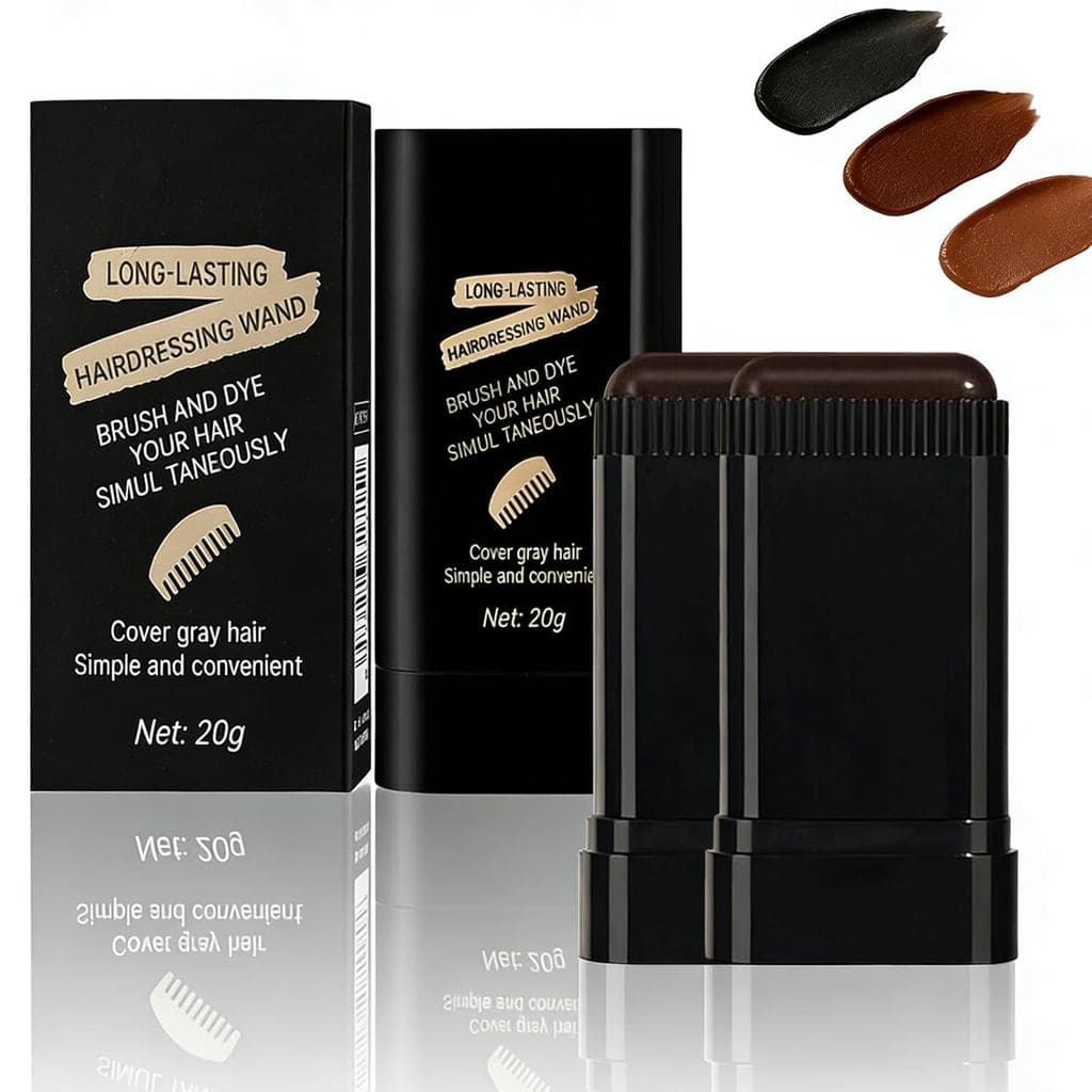 Glo7HairDyeConcealerStick, à prova d'água e resistente ao suor, para cobrir cabelos grisalhos, corante capilar temporári
