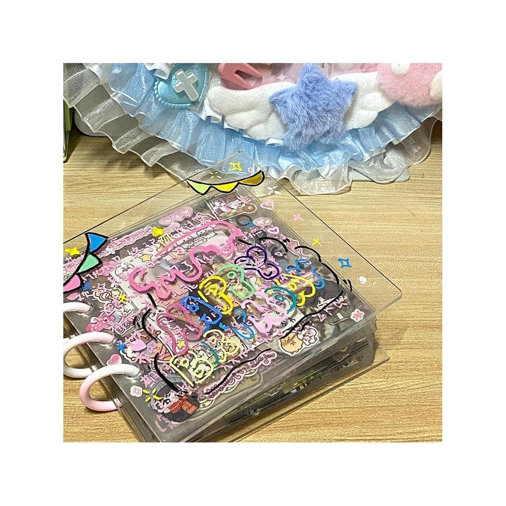 Acrílico livro de folhas soltas Graffiti livro comemorativo artesanal diy manual criativo cartão transparente livro foto