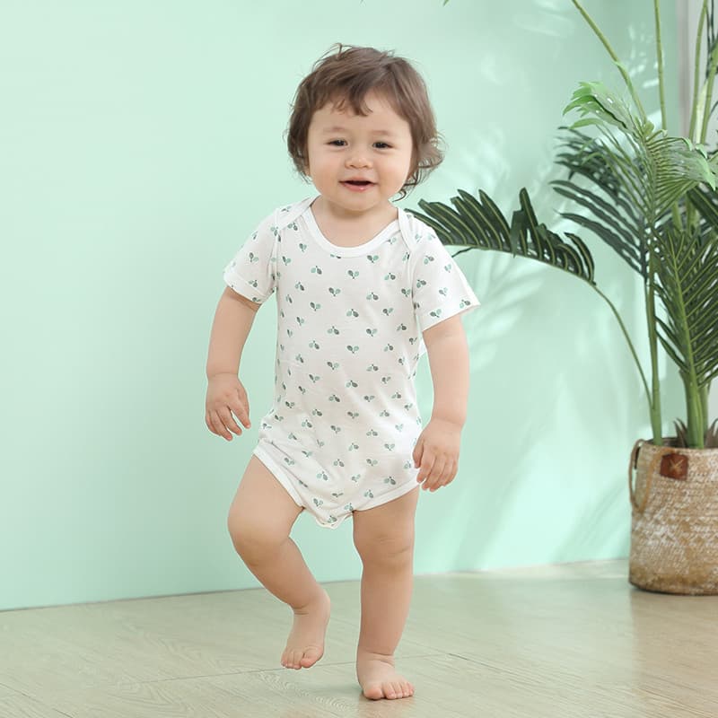Macacão de bebê verão macacão bebê macacão de manga curta gola Envelope verão estilo fino bebê triângulo macacão