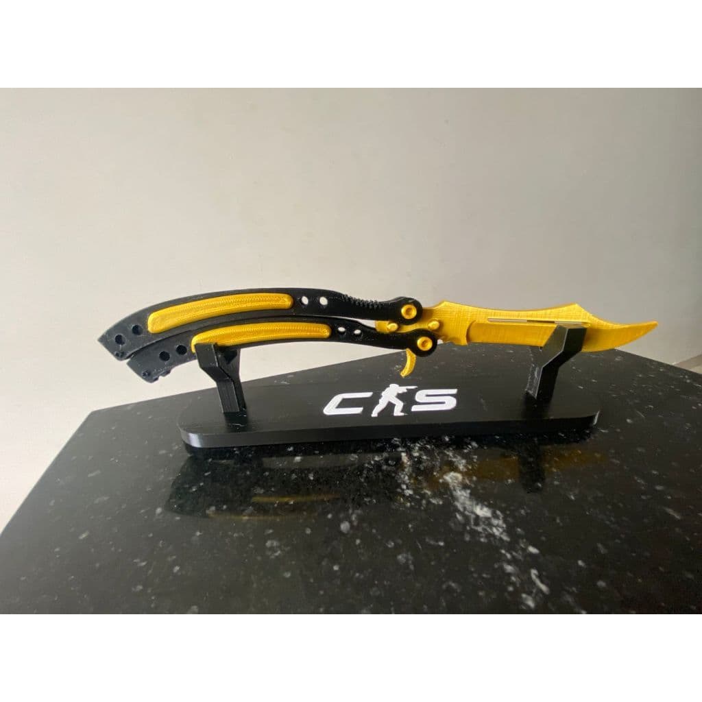 Item de Brinquedo CS:GO Réplica • Butterfly com Suporte Counter Strike Diversas Cores