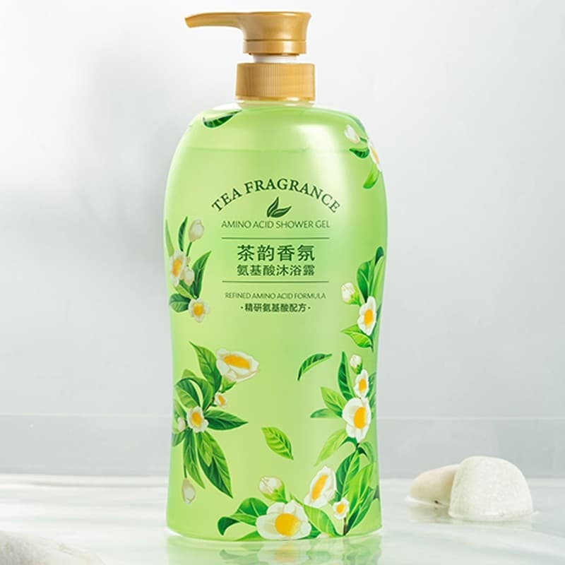 Qin Leaf Tea Rhyme Fragrância Gel de banho com aminoácidos 1L