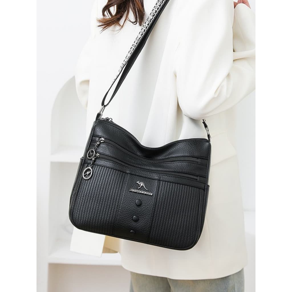 Bolsa feminina de couro genuíno 2025 novo estilo bolsa mãe de meia-idade couro macio viagem ao ar livre grande capacidad