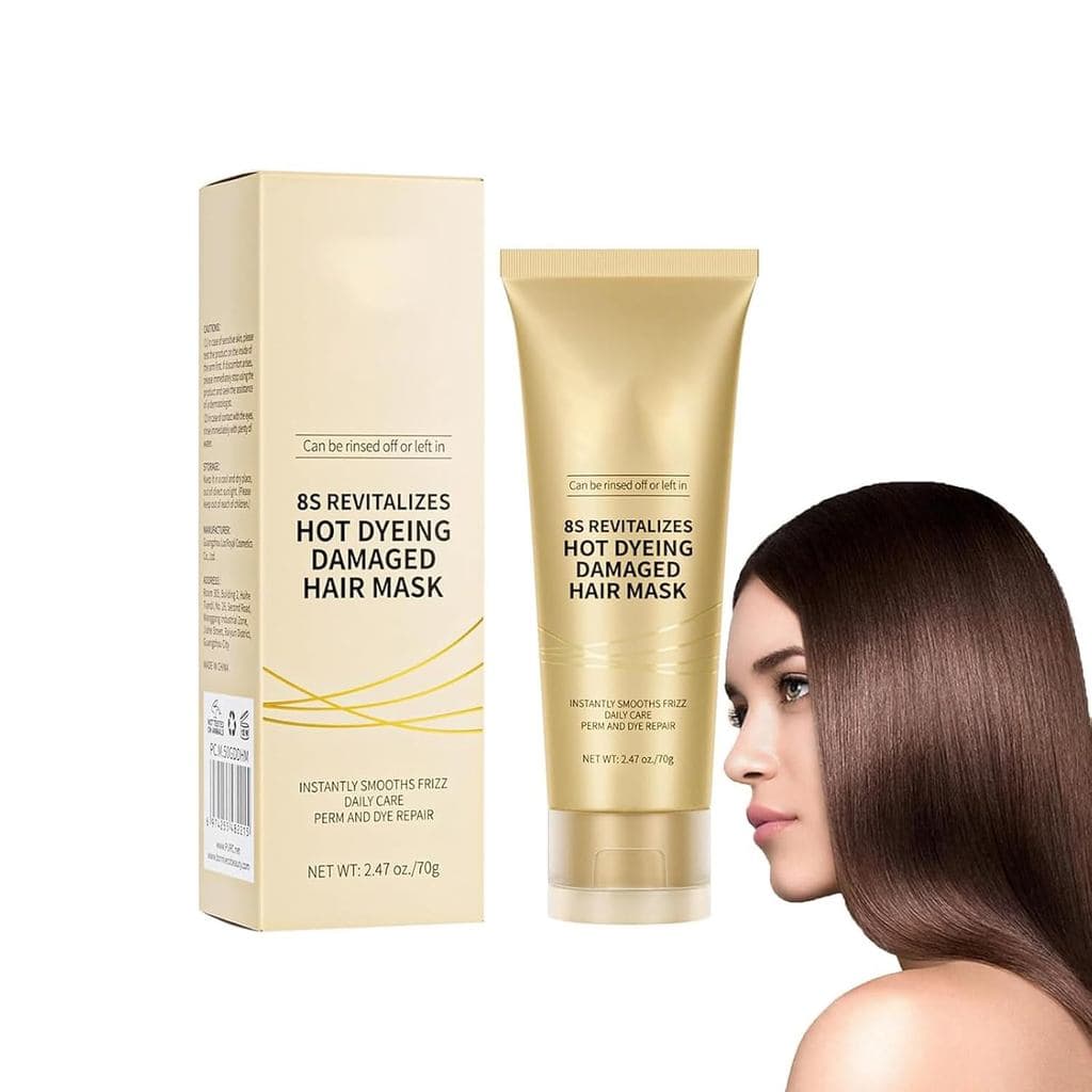 Máscara Capilar Grospe - Tratamento Revitalizante para Cabelos Tingidos e Danificados, Cuidado Profissional com Queratin
