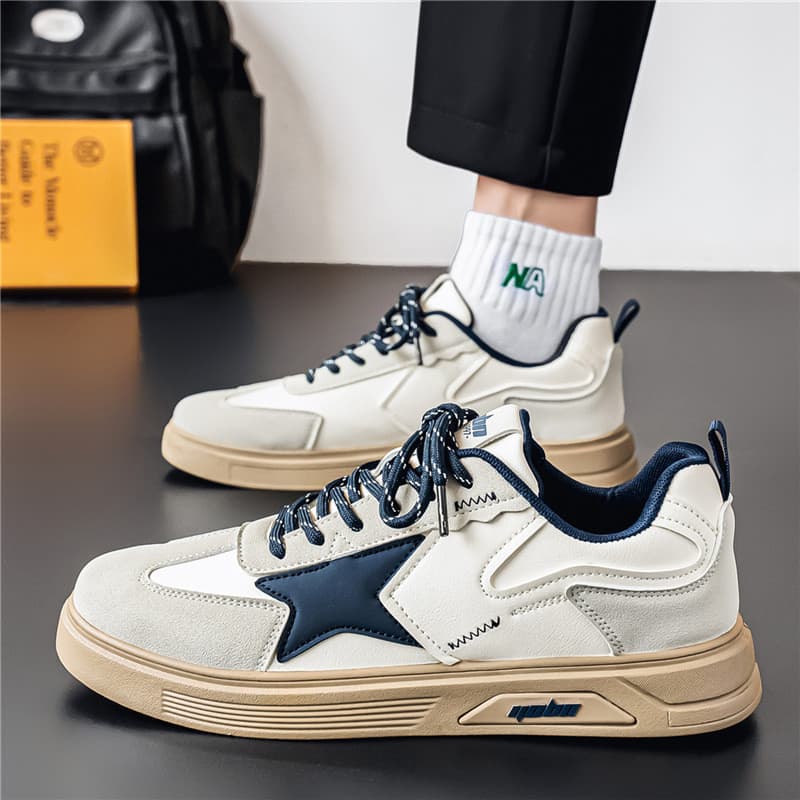 Sapatos masculinos 2026 primavera novo estilo nicho Design estrela tênis bonito All-Match estudantes adolescentes sapato
