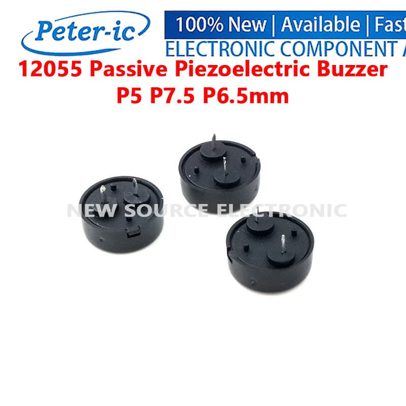 (10 Peças) 1255 12055 Campainha Piezoelétrica Passiva 12 * 5.5MM 5/7.5/6.5mm Espaçamento De Pinos