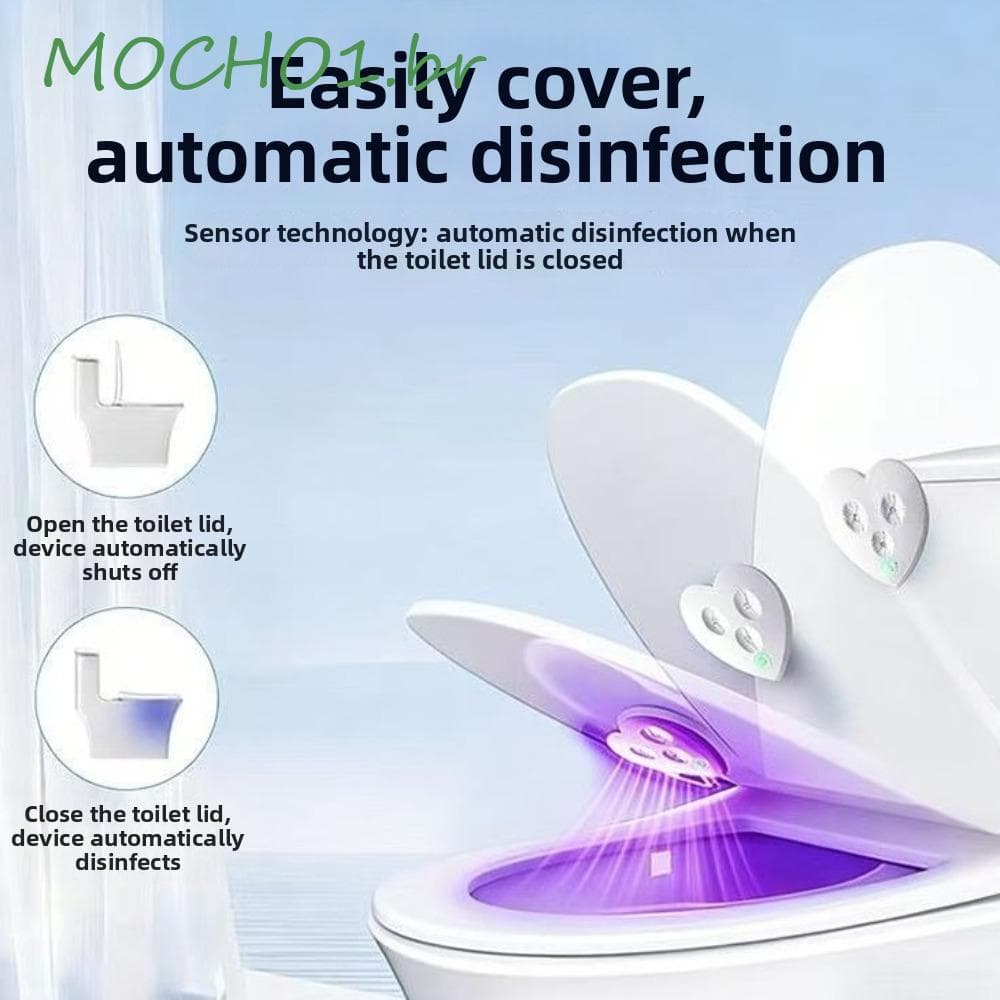Limpador De Banheiro Inteligente MOCHO1 , Luz De Vaso Sanitário LED Recarregável USB Automática , Esterilizador Ultravio