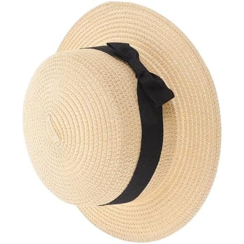 Chapéu De Sol De Palha De Aba Larga Uonlytech Para Mulheres Praia Dobrável Proteção Uv Boné Leve De Viagem De Verão Com