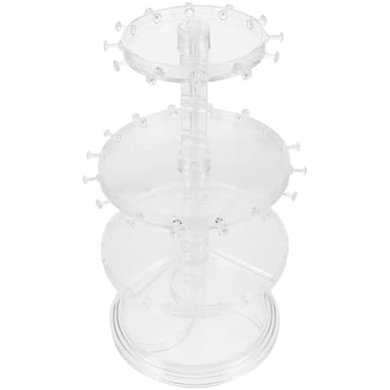 Rack De Exibição Giratório Uonlytech Com Colar , Brincos E Suporte Organizador De Gravata De Cabelo Para Armazenamento D