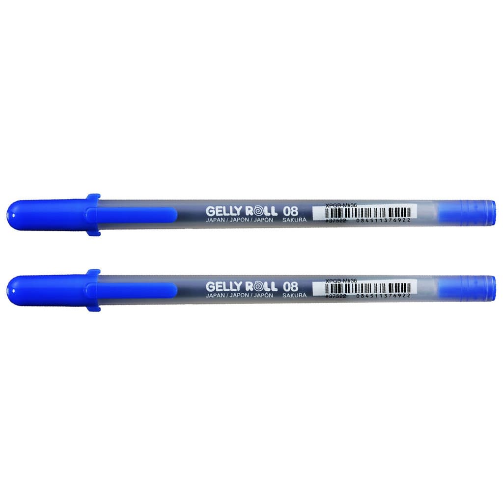 Kit Caneta Gel Sakura Gelly Roll 08 Azul 2 Unidades