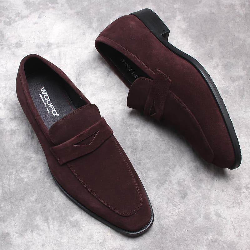 Primavera mocassins negócios casuais sapatos de couro masculino couro genuíno fosco sapatos masculinos camurça capa pé c
