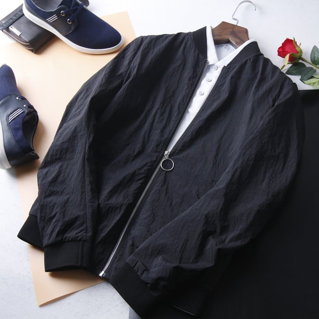 HL35136 série mar masculina primavera verão jaqueta fina estilo Casual uniforme de beisebol com decote em V estilo jovem