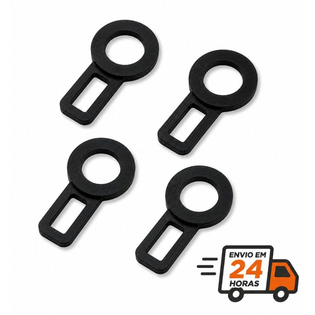 Kit Fivelas Cinto Carro Anti Alarme Segurança Praticidade Estilo Veicular Acessório Funcional