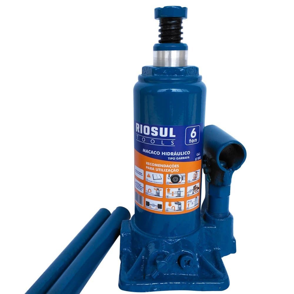 MACACO HIDRAULICO TIPO GARRAFA 6 TON - RIOSULTOOLS