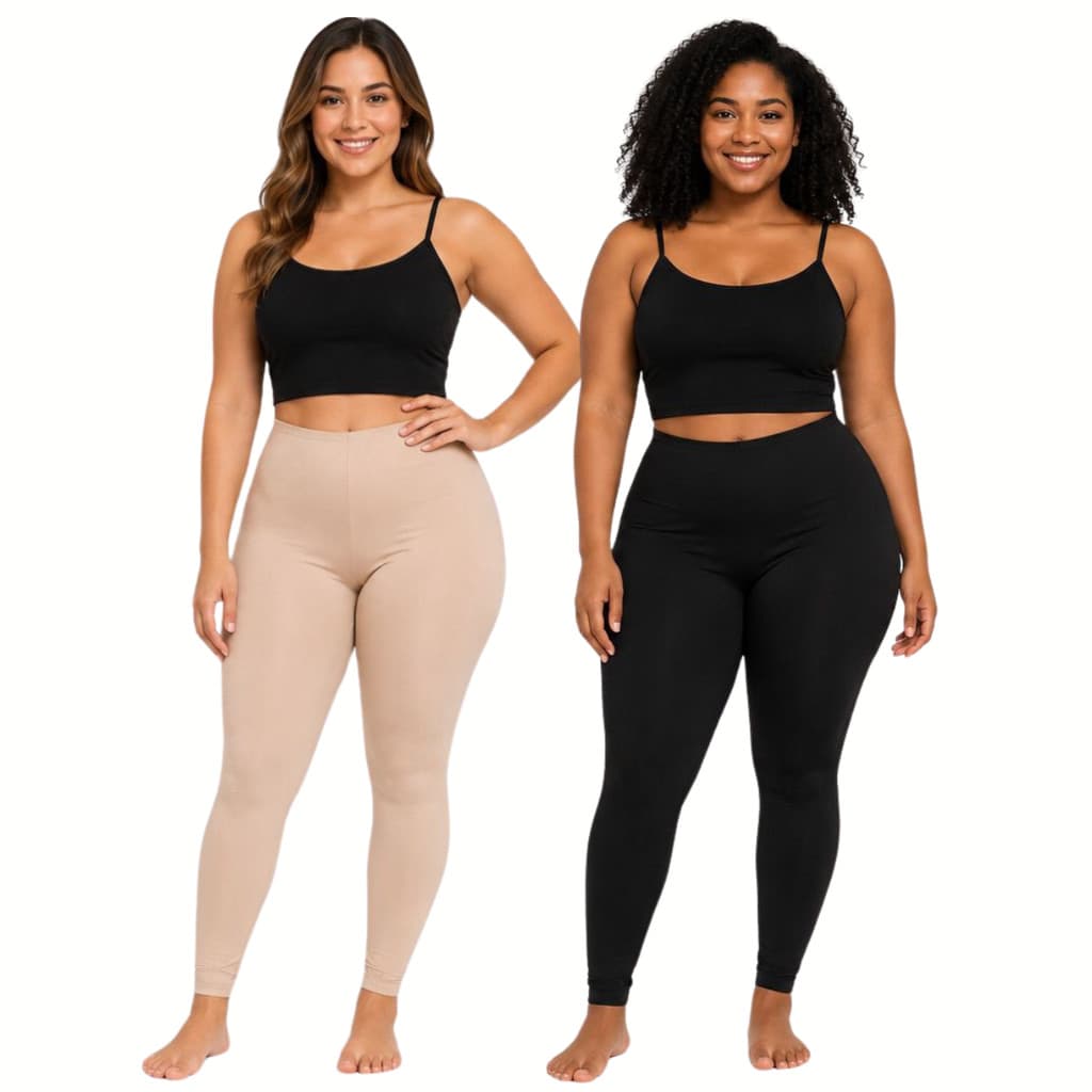 KIT 1 e 2 Calça Anágua Segunda Pele Para o Frio Não Marca Tira Transparência