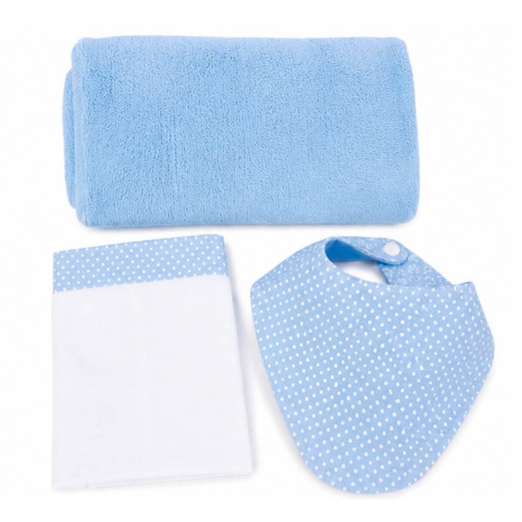 Kit Maternidade Enxoval Bebê Manta Babador e Paninho De Boca Presente chá de bebê