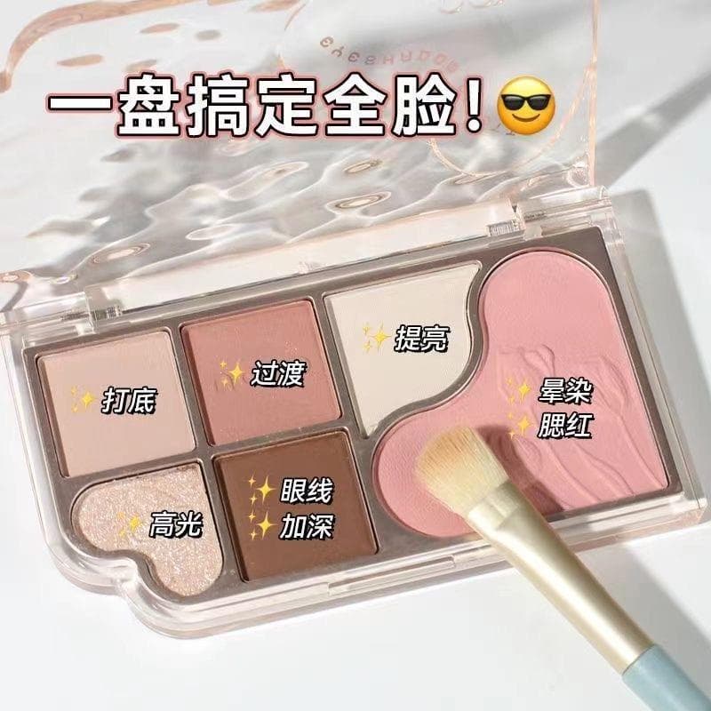 Watsons novo paleta de sombras cor terra contas foscas Glitter brilho Blush alto brilho contorno integrado paleta abrang