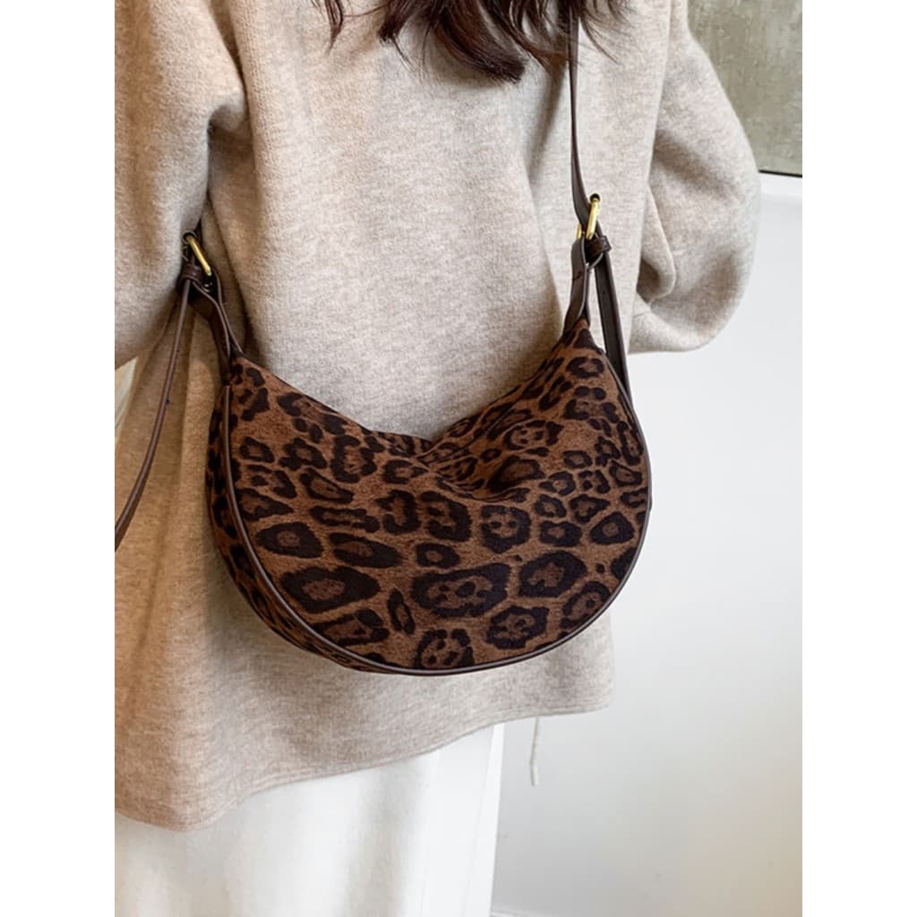 Retro leopardo impressão pequena bolsa feminina 2026 outono inverno novo estilo saco de bolinho de um ombro elegante tex
