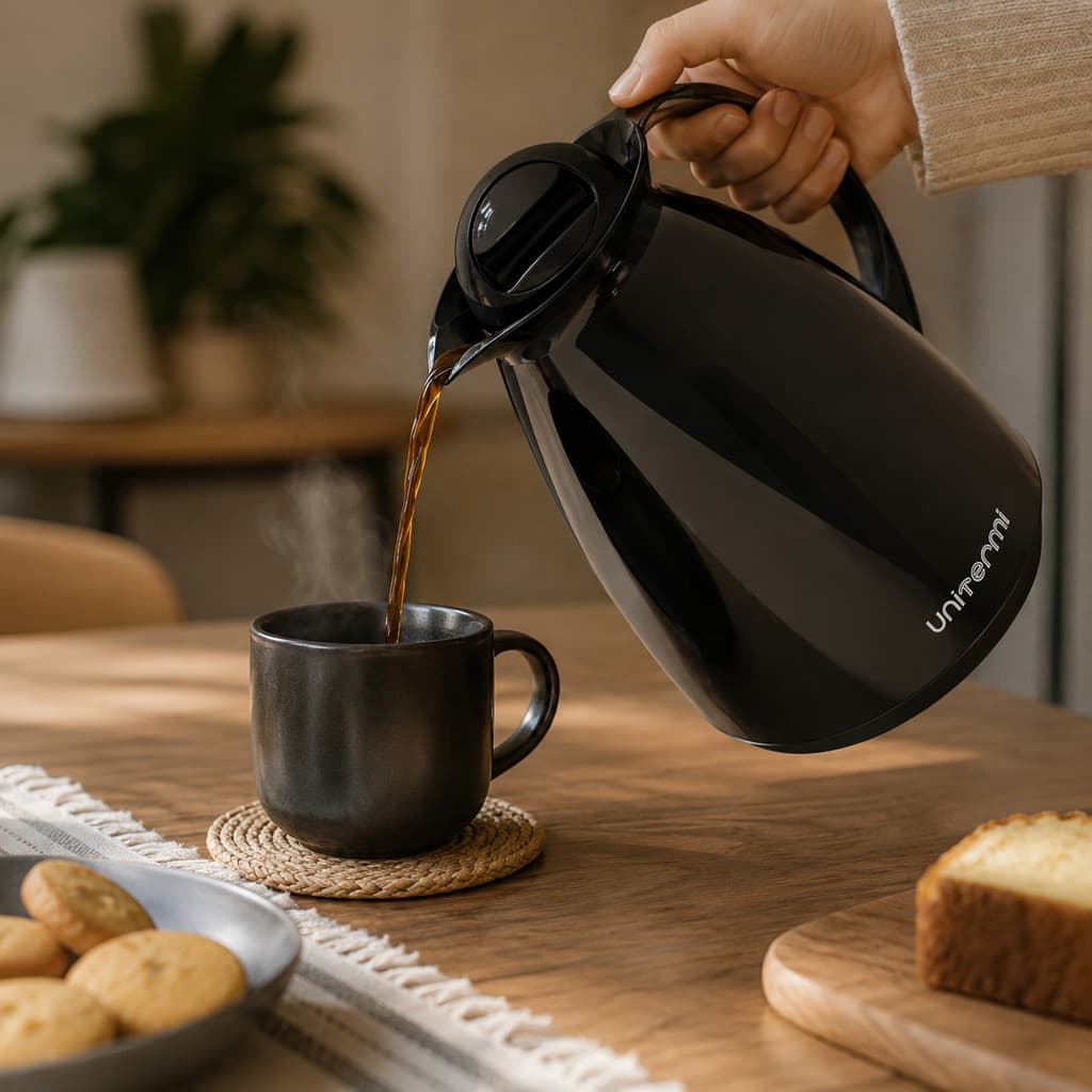 Garrafa Térmica Florença 650ml com Suporte para Filtro | Ideal para Café, Chá, Chimarrão, Leite e Água | Unitermi
