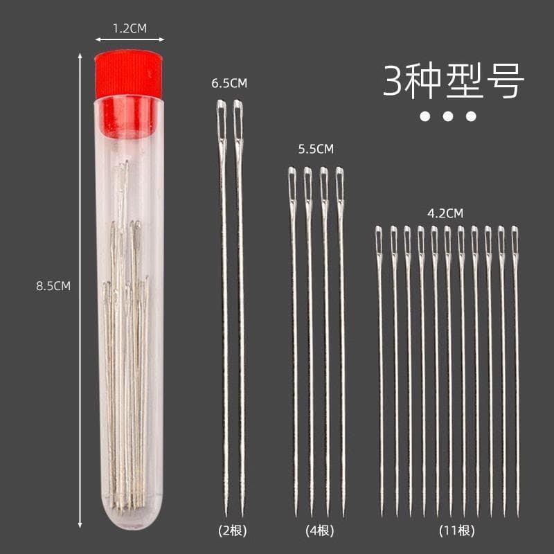 Agulha de costura manual, agulha de aço doméstica para costura de roupas, para bordado à mão, agulha de buraco gr