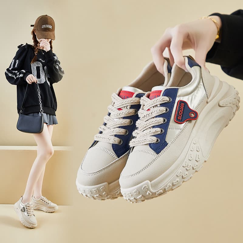 Ins versão coreana novo estilo papai sapatos femininos 2026 primavera estudante esportes correndo Casual sola grossa aum