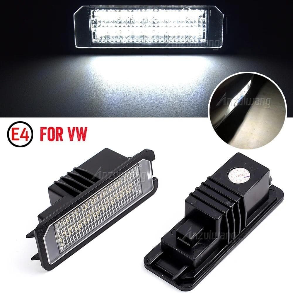 2 Pçs LED Número Da Placa De Licença Lâmpadas Para VW Polo 9N 6R 6C Passat CC B6 3C B8 3G Amaok Crafter 2 Scirocco 3 Art