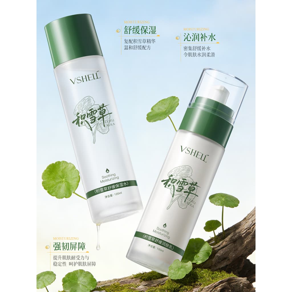 Planta marisco Centella Asiatica loção de água refrescante controle de óleo hidratante calmante reparação ficar acordado