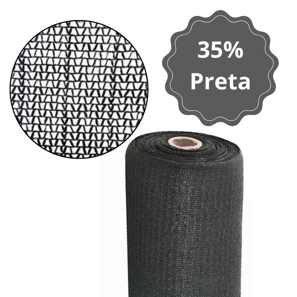 Tela de Sombreamento Sombrite Preto 35% Para Orquidários Horta Solpack