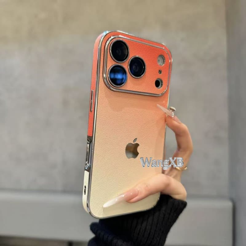 Nova Capa Protetora De Couro De Cor premium Adequada Para iPhone 17 , 16 , 15 , 14 E 13 Pro Max Proteção Contra Choques