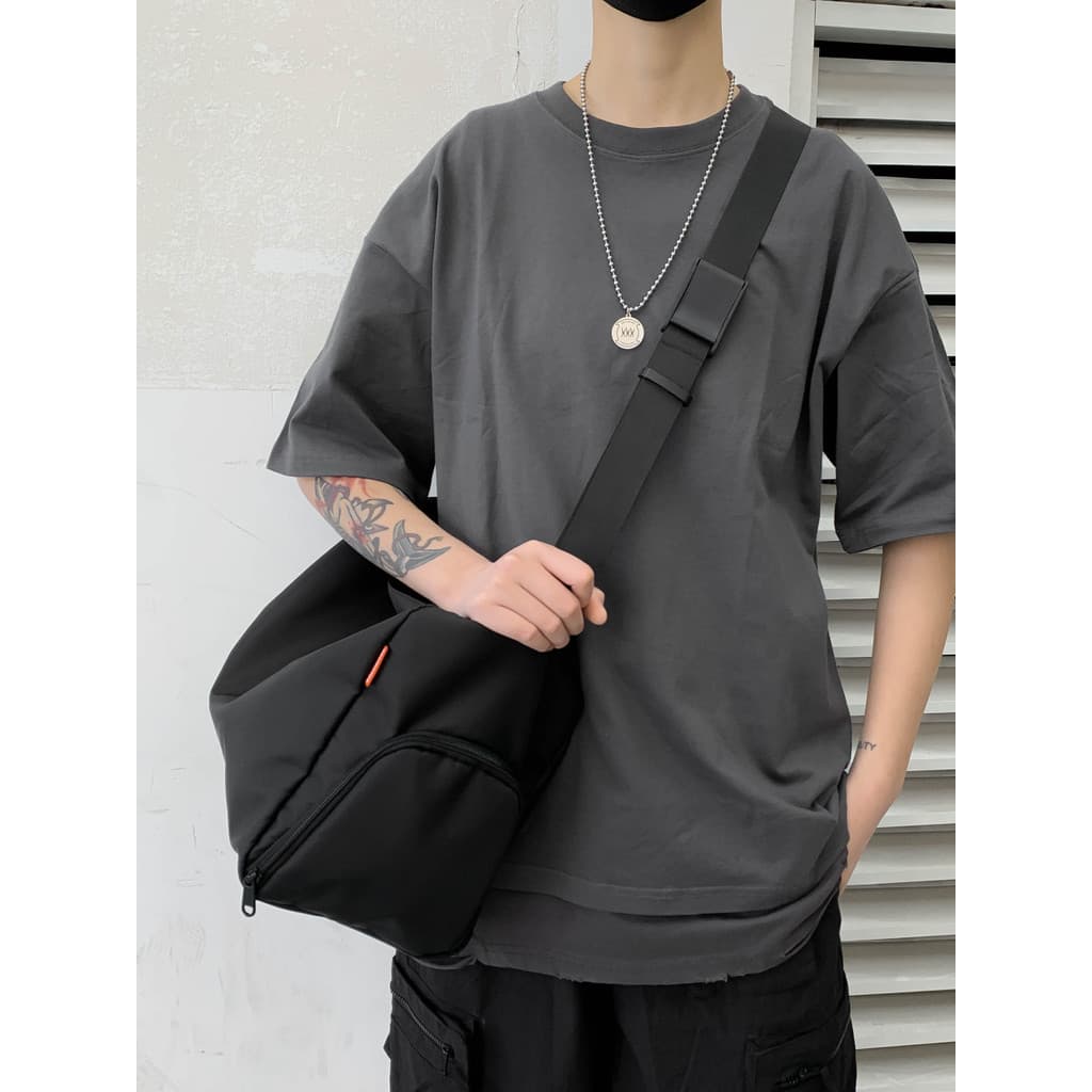 Street Wear estilo ferramentas saco do mensageiro masculino ins série escura esportes ginásio saco de armazenamento ao a