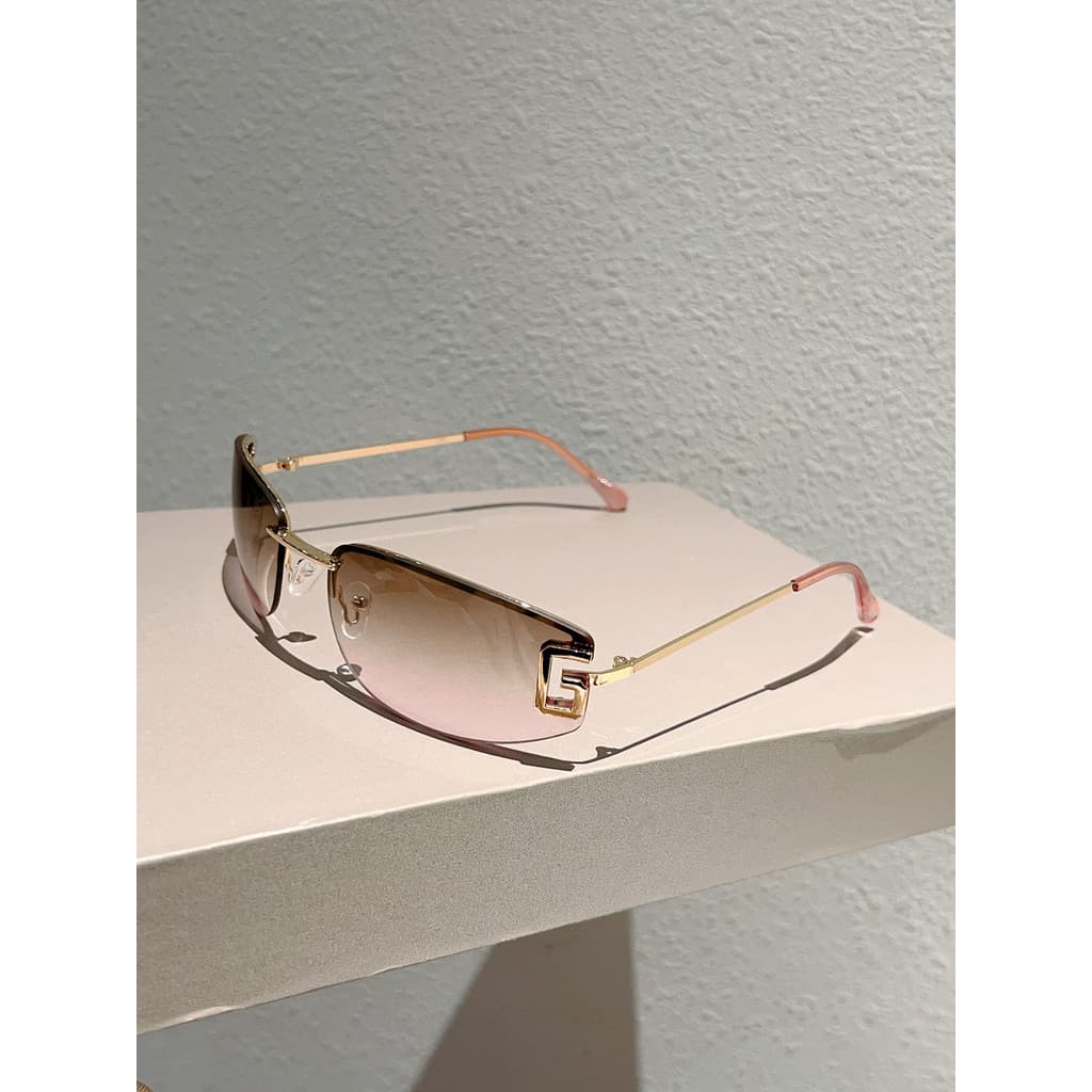 Estilo celebridade sem moldura moda óculos de sol Retro luz luxo óculos de sol simples All-Match Street S