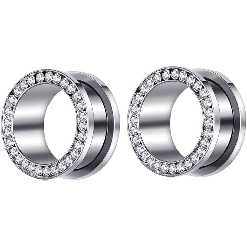 Crystal Ear Tunnels (1"(25mm))
