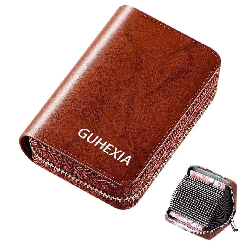 carteira masculina carteira masculina com ziper Porta-cartões masculino 2025 Novo estilo estilo retrô textura de couro g