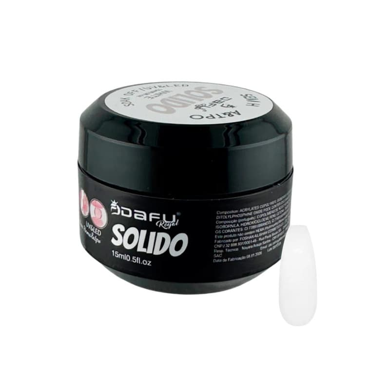 Gel Construtor Sólido White Royal Dafu 15ml - Gel Control Br