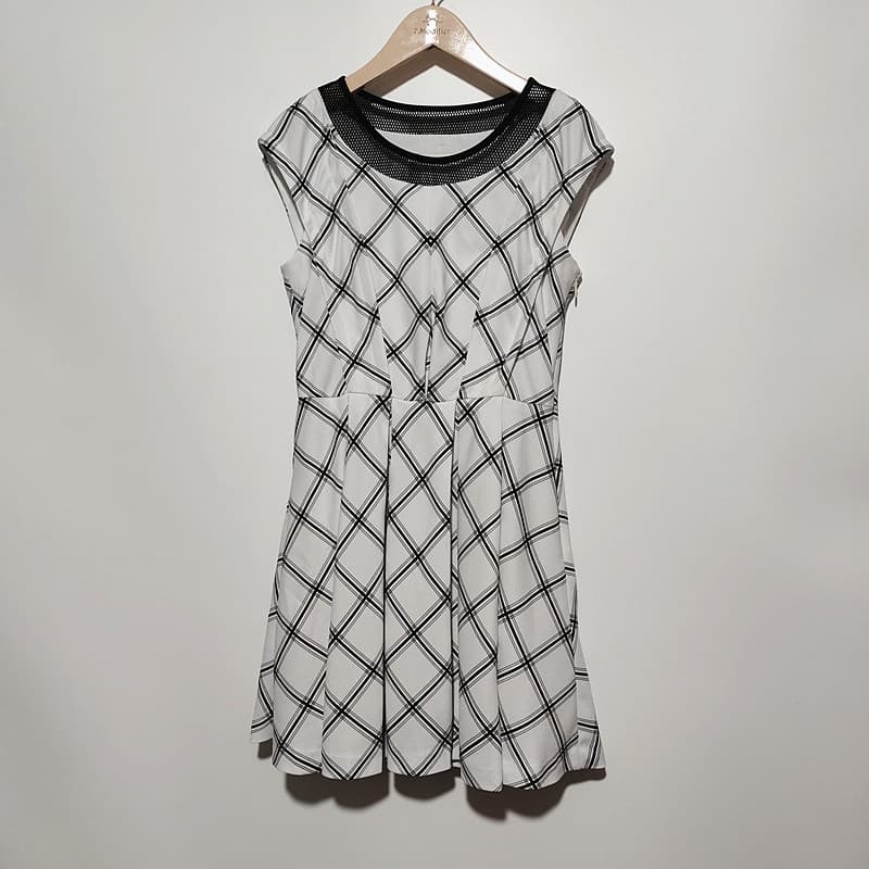 MUJEW vestido de verão temperamento de alta qualidade elegante saia grande versão coreana comércio exterior xadrez manga