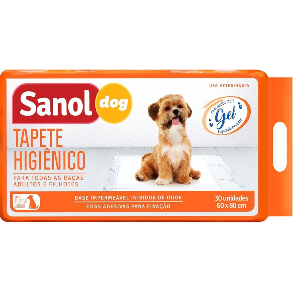 Tapete Higiênico Para Cães Sanol Dog com 30 Unidades com 14 ou 7 unidades por pacote pet